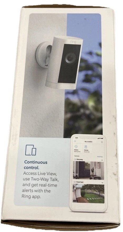 „Ring Stick Up Cam Pro“ lauko/vidaus įranga, balta