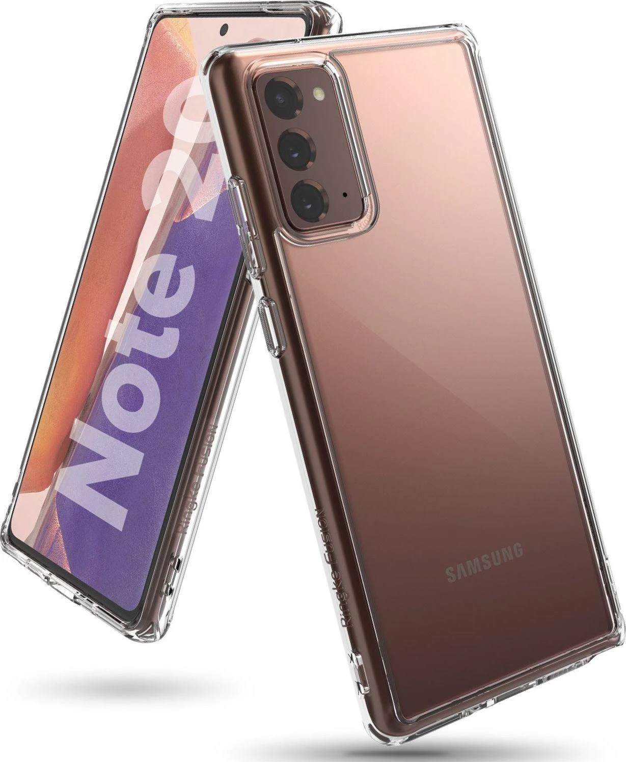 „Ringke Fusion“ kompiuterio dėklas su TPU buferiu, skirtas „Samsung Galaxy Note 20“ skaidriam (FSSG0080)