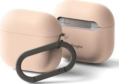 Apple AirPods 4 Ringke silikoninis dėklas jūsų ausinėms smėlio spalvos