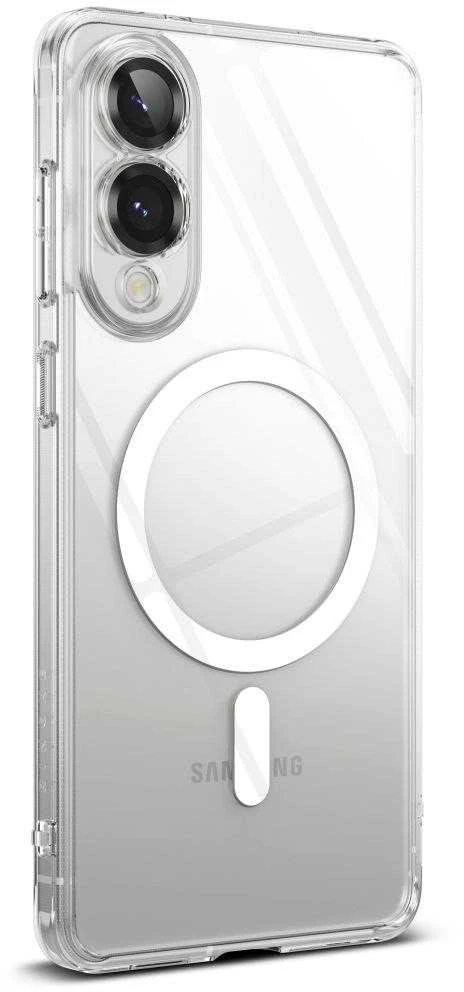 Ringke Fusion Magnetic MagSafe dėklas skirtas Samsung Galaxy S25 Edge – skaidrus