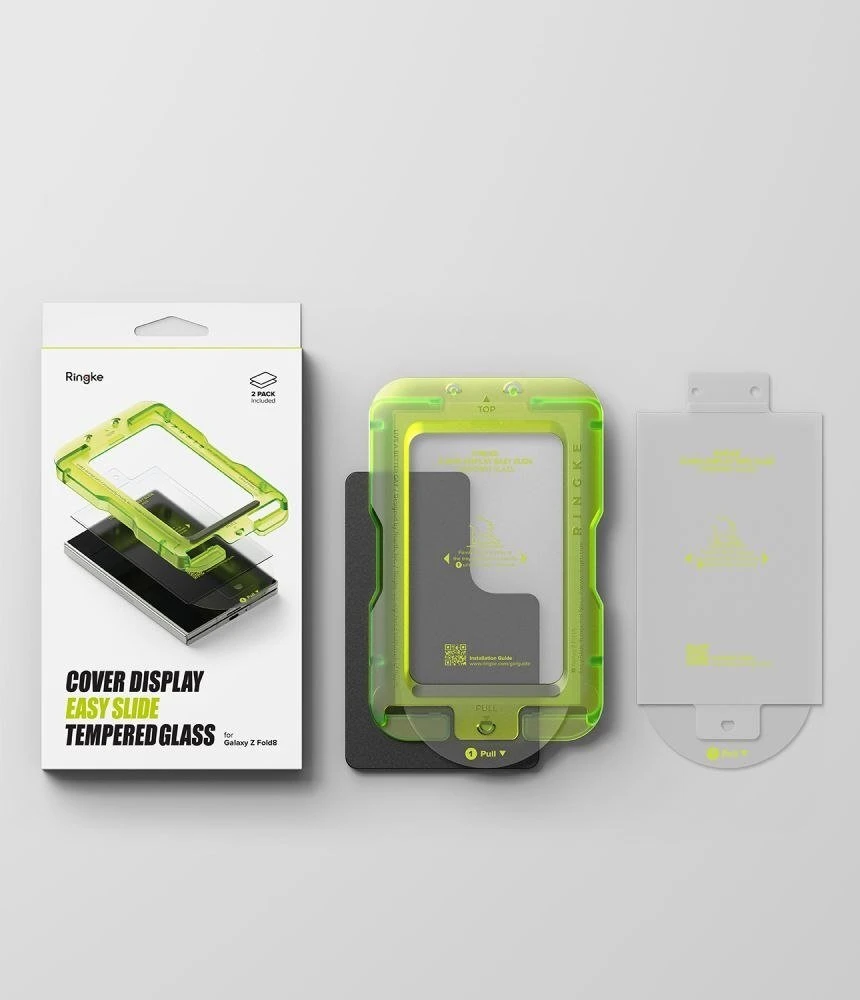 GRŪDINTAS STIKLAS RINGKE COVER DISPLAY EASY SLIDE 2-PACK GALAXY Z FOLD 8 CLEAR