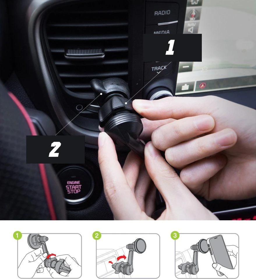 Ringke magnetinis automobilio laikiklis Power Clip sparnas ACCM0010