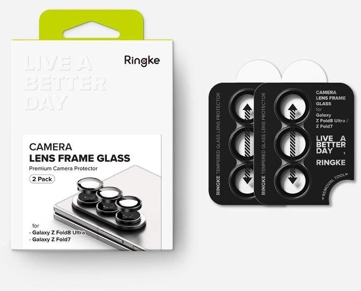 FOTOAPARATO APSAUGA RINGKE CAMERA FRAME 2-PACK Samsung Galaxy Z FOLD 7 / 8 ULTRA Juodas