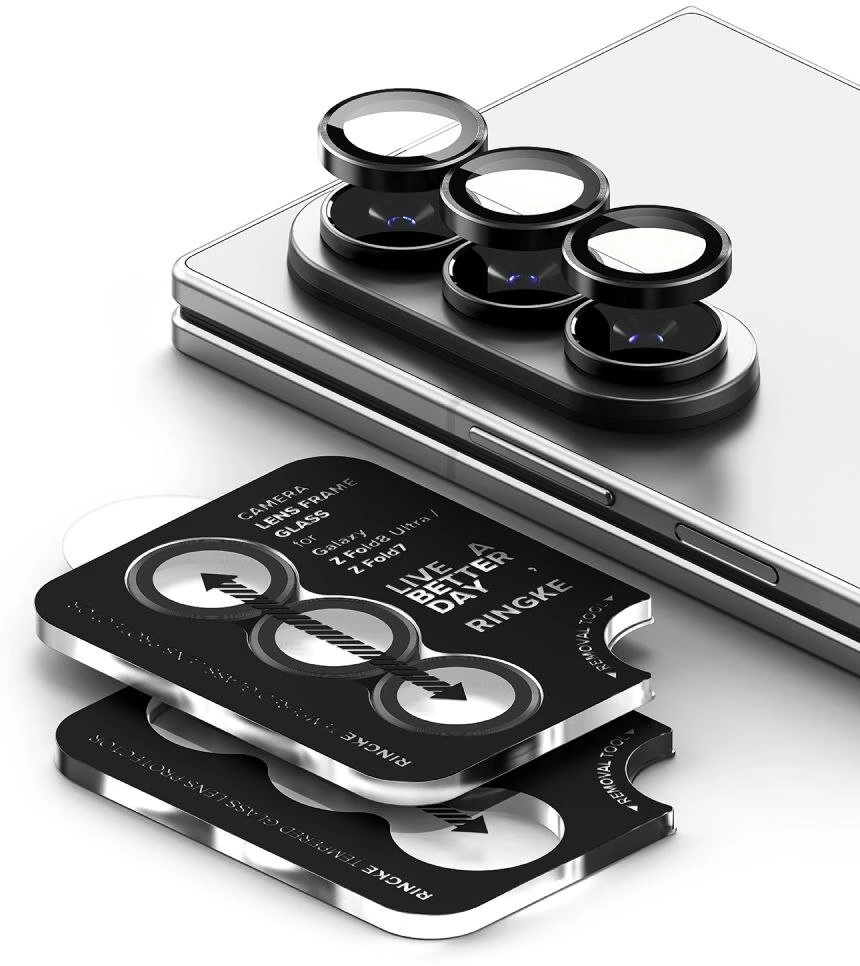 FOTOAPARATO APSAUGA RINGKE CAMERA FRAME 2-PACK Samsung Galaxy Z FOLD 7 / 8 ULTRA Juodas