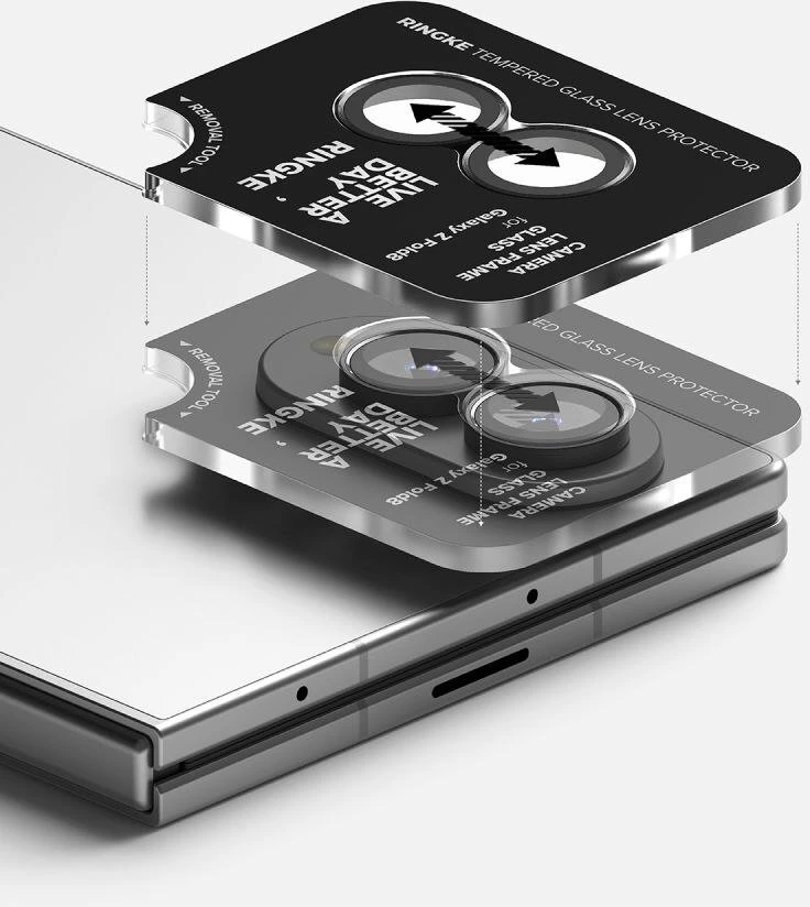FOTOAPARATO APSAUGINIS RĖMELIS RINGKE CAMERA FRAME 2-PACK Samsung Galaxy Z FOLD 8 Juodas