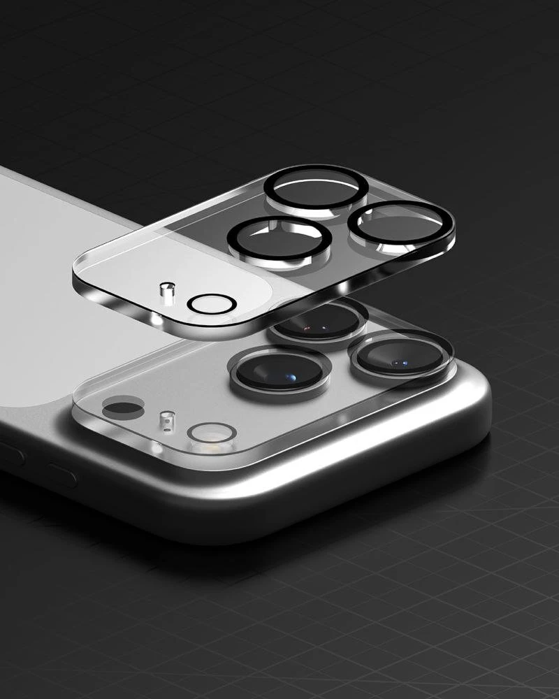 Ringke Camera Full Cover 2 vnt. grūdintas stiklas iPhone 18 Pro - Juodas