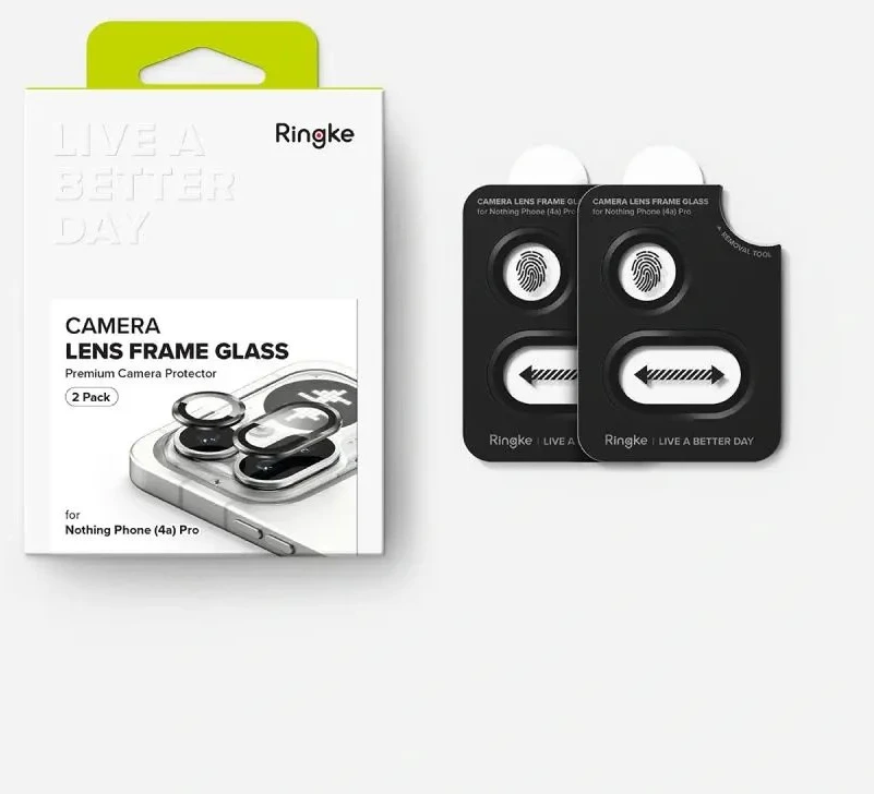 Telefono kameros apsauga Ringke CAMERA 2-pack Nothink Phone 4A Pro juodos spalvos
