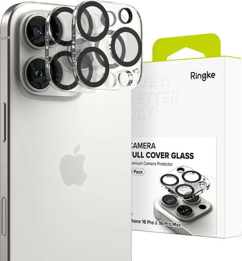Apsauginis stiklas Apple iPhone 16 Pro / 16 Pro Max Ringke Camera Protector 2-pack Clear