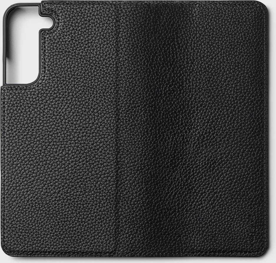 „Ringke Folio Signature“ atverčiamas odinis dėklas, skirtas Samsung Galaxy S22 + (S22 Plus) juodas (FSS118R262)