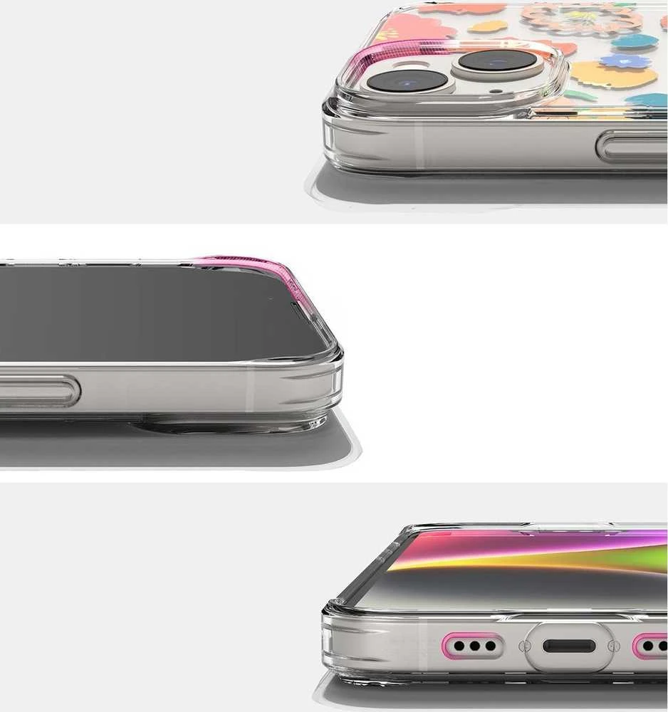 Ringke Fusion Design Armored Sleeve Gel Frame Apple iPhone 14 Plus dėklas telefonui skaidrus (Floral) (FD637E31)