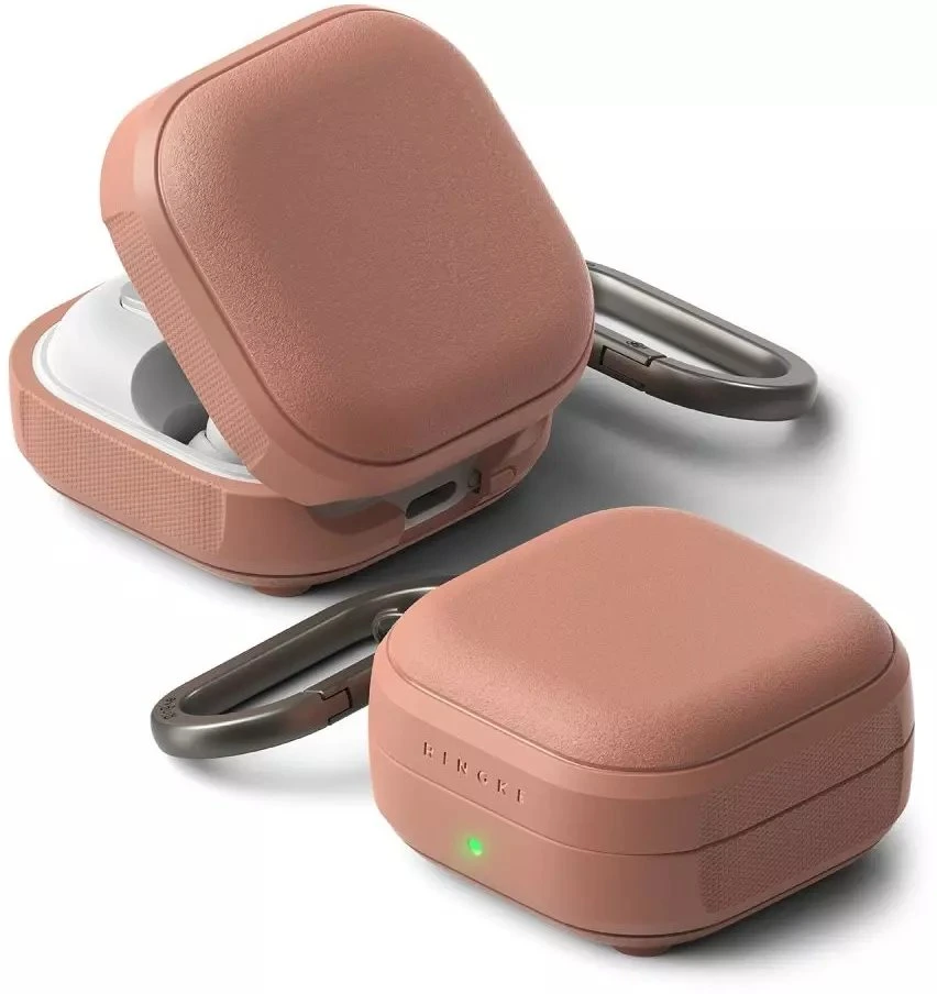 Dėklas „Ringke Onyx“ magnetinės „MagSafe“ ausinės „Samsung Galaxy Buds 4 / 4 Pro Constant Coral“