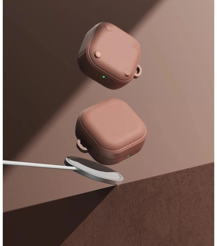 Dėklas „Ringke Onyx“ magnetinės „MagSafe“ ausinės „Samsung Galaxy Buds 4 / 4 Pro Constant Coral“