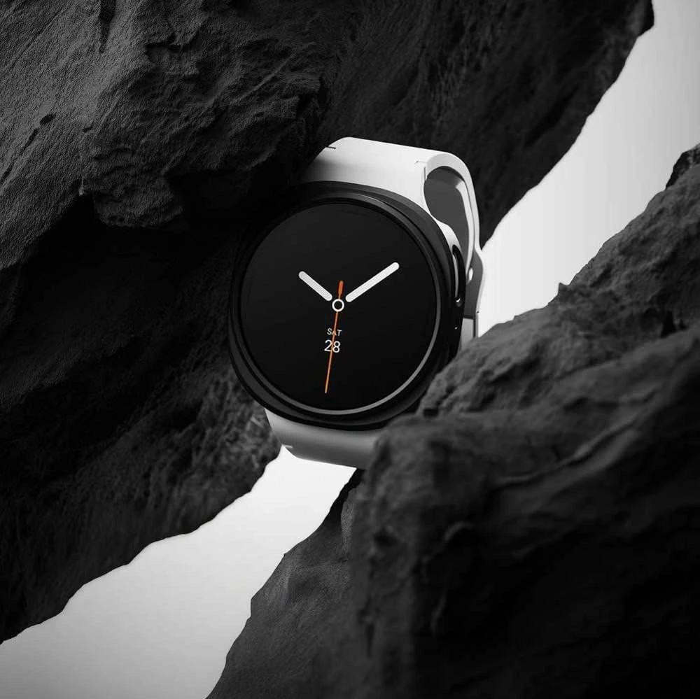 Ringke Slim 2-pack dėklas skirtas Samsung Galaxy Watch 8 44mm – skaidrus-Matte juodos spalvos