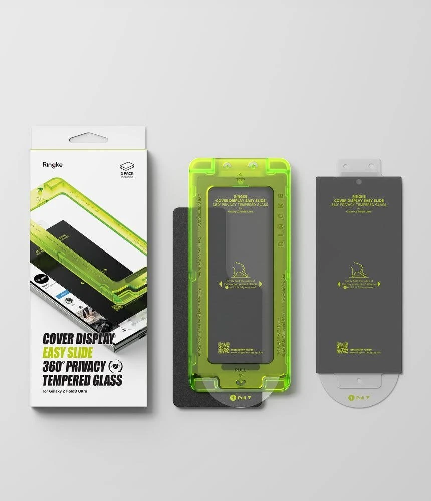 PRIVATUMĄ UŽTIKRINANTIS STIKLAS RINGKE COVER DISPLAY EASY SLIDE 360 2-PACK Samsung Galaxy Z FOLD 8 ULTRA PRIVACY