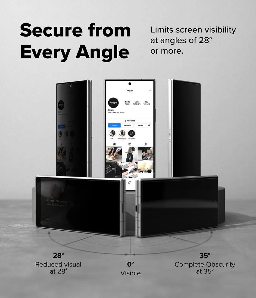 PRIVATUMĄ UŽTIKRINANTIS STIKLAS RINGKE COVER DISPLAY EASY SLIDE 360 2-PACK Samsung Galaxy Z FOLD 8 ULTRA PRIVACY