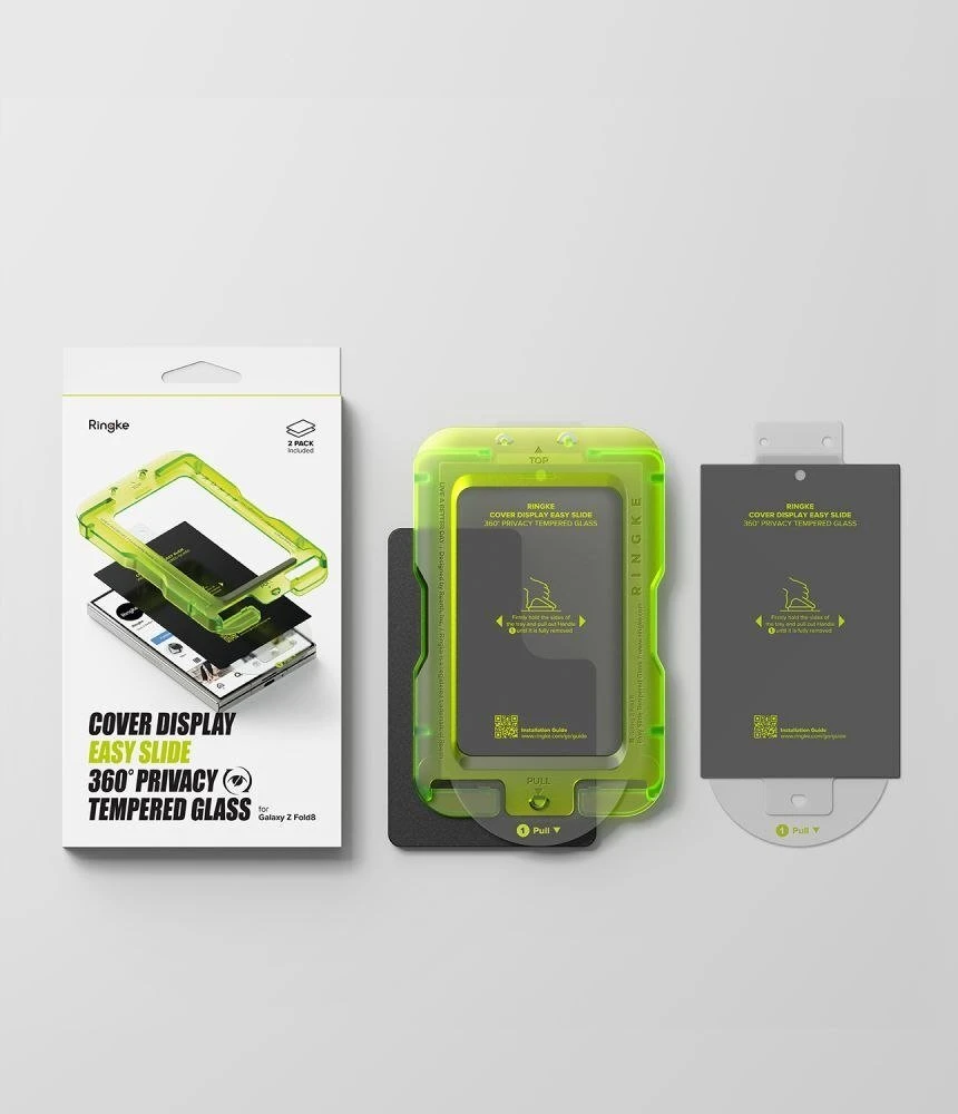 PRIVATUMĄ UŽTIKRINANTIS STIKLAS RINGKE COVER DISPLAY EASY SLIDE 360 2-PACK Samsung Galaxy Z FOLD 8 PRIVACY
