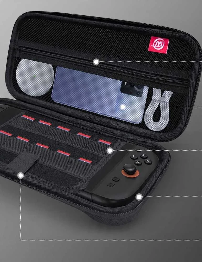 JYS 14 vienetų priedų rinkinys: laikikliai, dėklas, įkroviklis, stovas Nintendo Switch 2 NS2293 (SB10202)