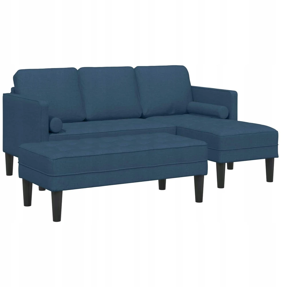 Sofa Sofos komplektas 2 vnt. Mėlyna Poliesteris