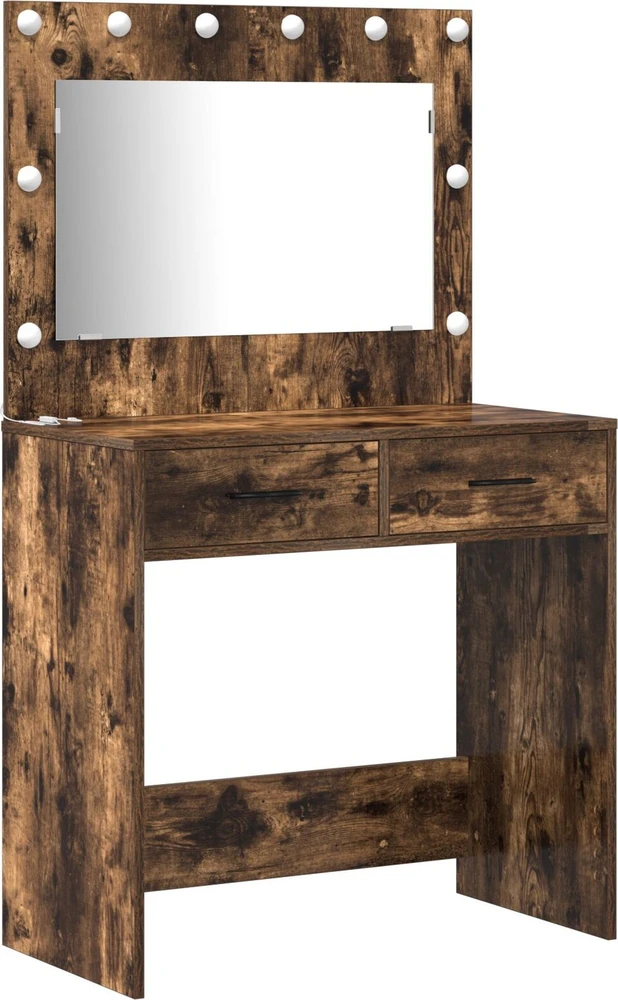 Makiažo stalas 2 vnt. Ruda 78.5 x 41 x 135 cm Apdirbta mediena