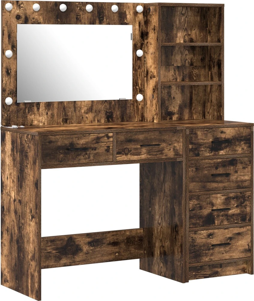 Makiažo stalas 2 vnt. Ruda 78.5 x 41 x 135 cm Apdirbta mediena