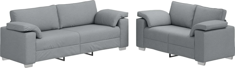 Sofa 2 vnt. Šviesiai pilka audinys