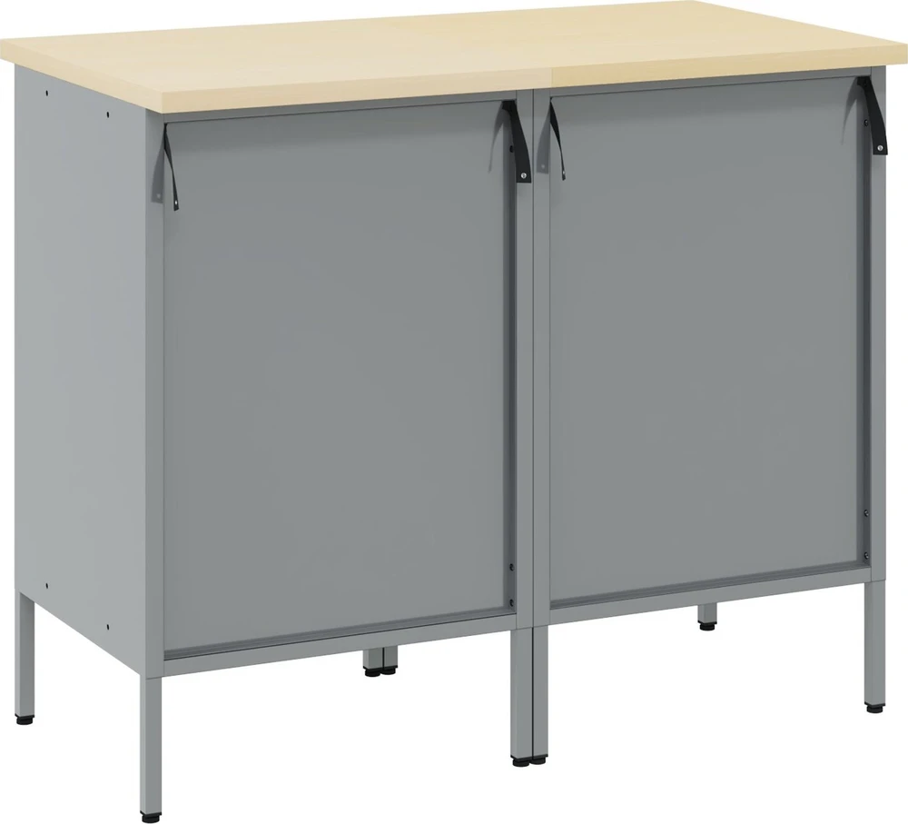 Darbo spinta 2 vnt. Raudona ir pilka 100 x 55 x 85 cm