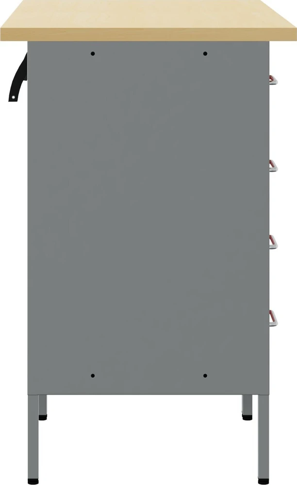 Darbo spinta 2 vnt. Raudona ir pilka 100 x 55 x 85 cm
