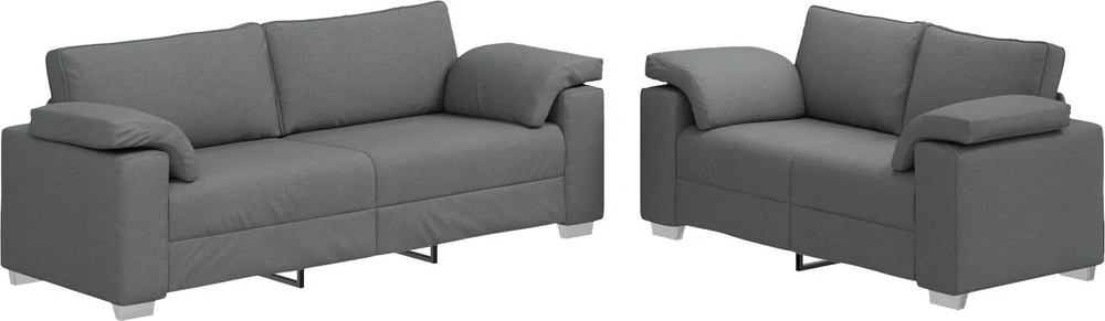 Sofa 2 vnt. Tamsiai pilka audinys