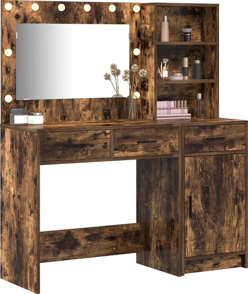Makiažo stalas 2 vnt. Ruda 78,5 x 41 x 135 cm Apdirbta mediena