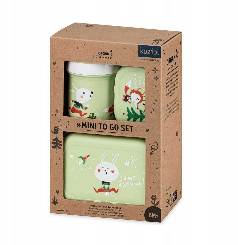 Rinkinys: 200 ml buteliukas ir HOP ON AT HOME priešpiečių dėžutė, 3 dalių, KOZIOL