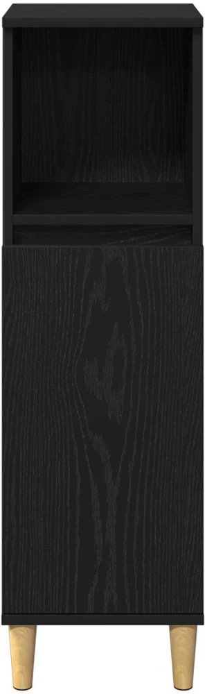 Vonios baldų rinkinys 3 vnt. Juoda 80 x 33 x 60 cm