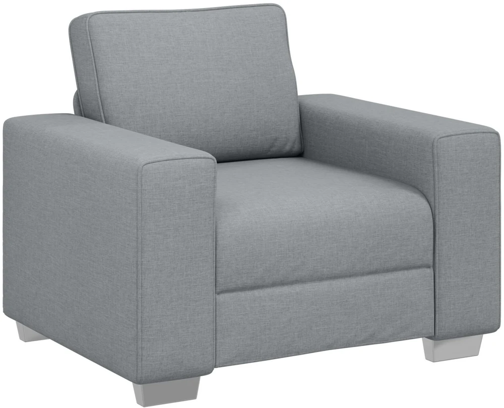 Sofa 3 vnt. Šviesiai pilka Lino mišinio audinys