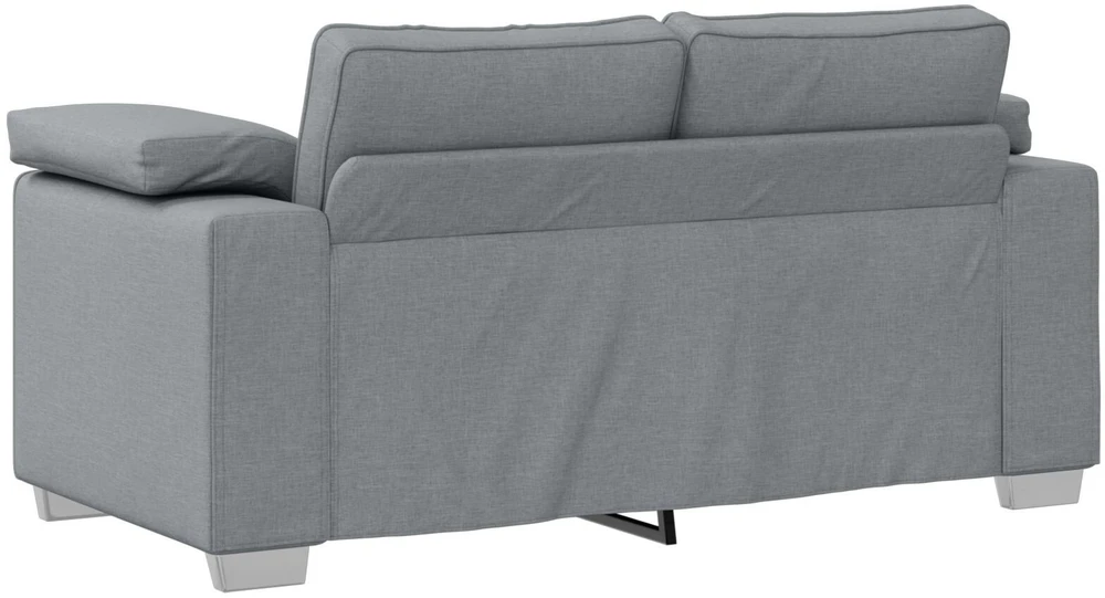 Sofa 3 vnt. Šviesiai pilka Lino mišinio audinys
