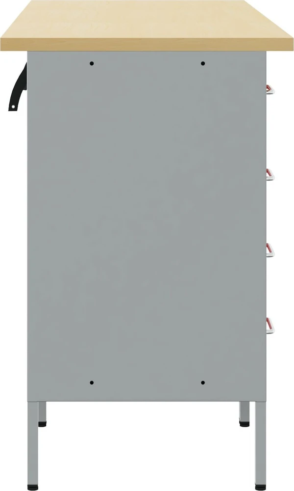Darbo spinta 3 vnt. Raudona ir pilka 150 x 55 x 85 cm