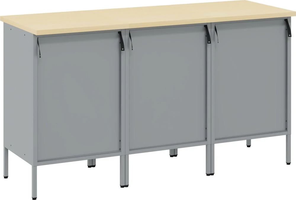 Darbo spinta 3 vnt. Raudona ir pilka 150 x 55 x 85 cm