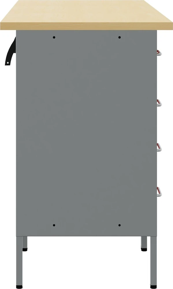 Darbo spinta 3 vnt. Raudona ir pilka 150 x 55 x 85 cm