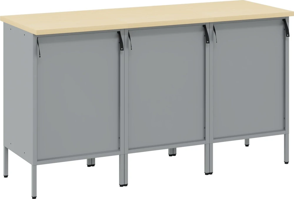 Darbo spinta 3 vnt. Raudona ir pilka 150 x 55 x 85 cm