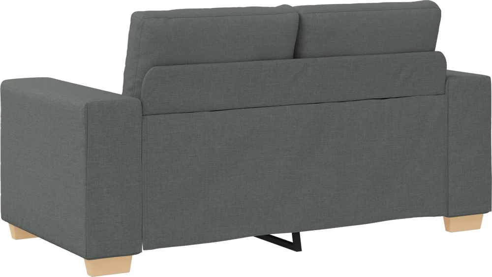 Sofa 3 vnt. Tamsiai pilka Lino mišinio audinys