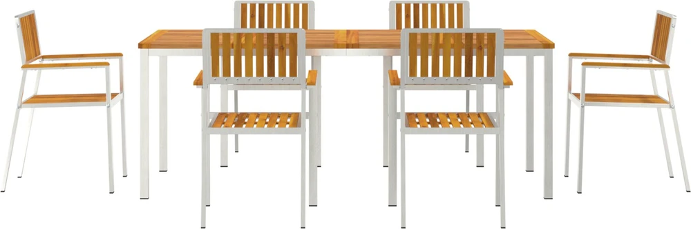 Lauko valgomojo komplektas 7 vnt. 200 x 90 x 75 cm
