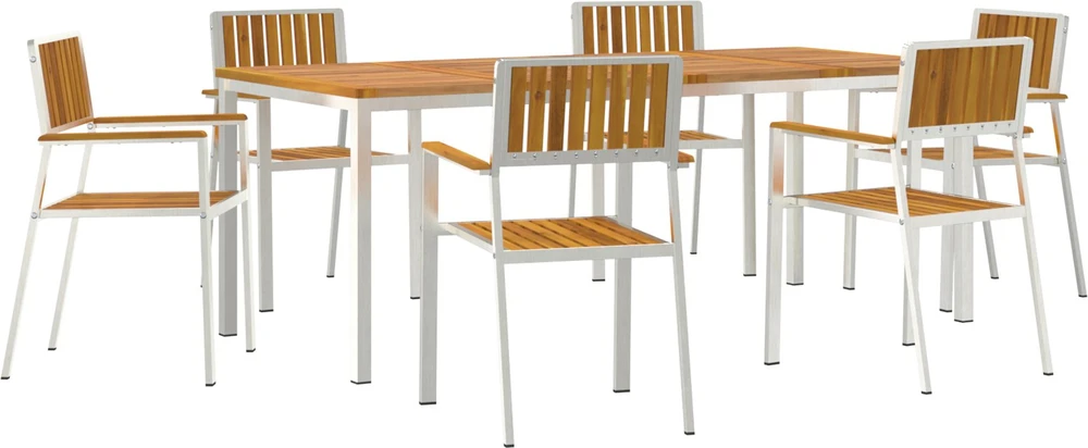 Lauko valgomojo komplektas 7 vnt. 200 x 90 x 75 cm
