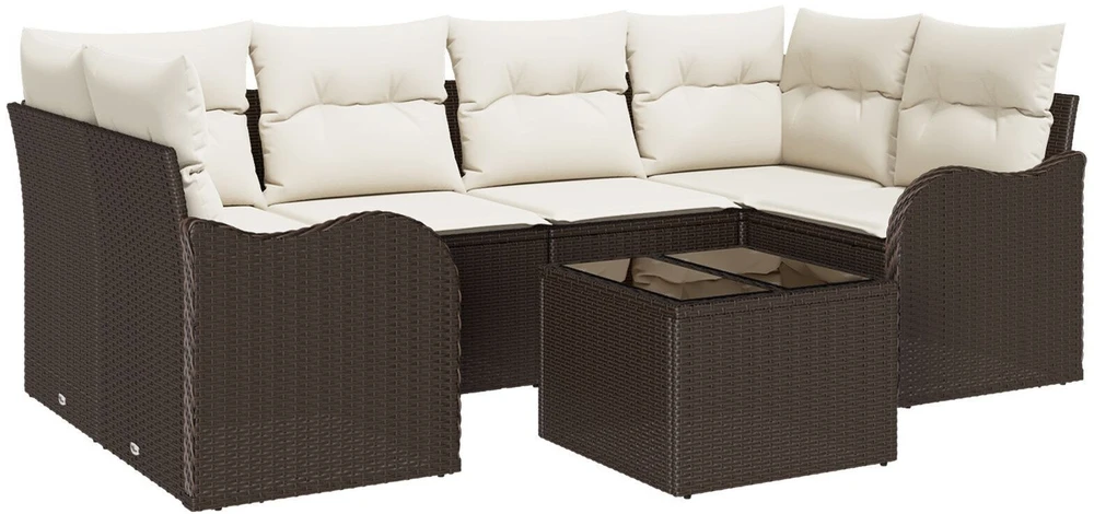Sodo Sofų Rinkinys Ruda 55 x 55 x 37 cm poliratanas