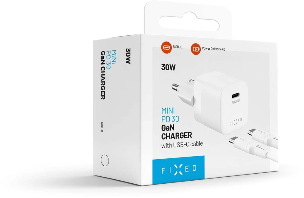 Įkroviklis Fixed Mini 1x USB-C 3 A (FIXCG30M-CC-WH)