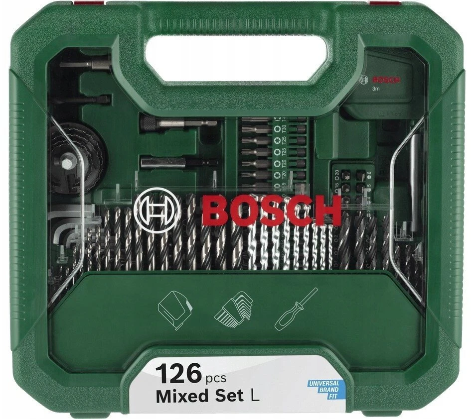 „Bosch“ antgalių ir grąžtų rinkinys. 126 vnt.