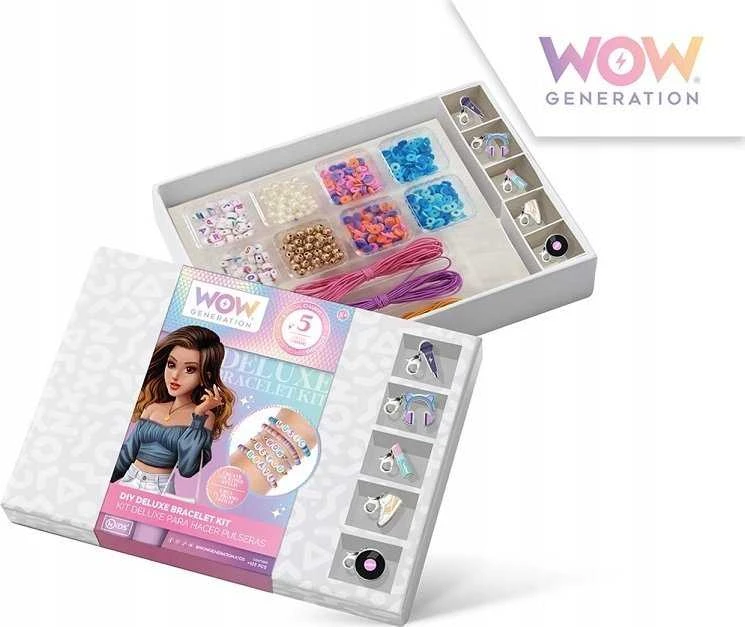 Kids Euroswan Hiszpania WoW Generation Creative Rinkinys Deluxe su 5 metaliniai pakabukai apyrankėms WOW00005
