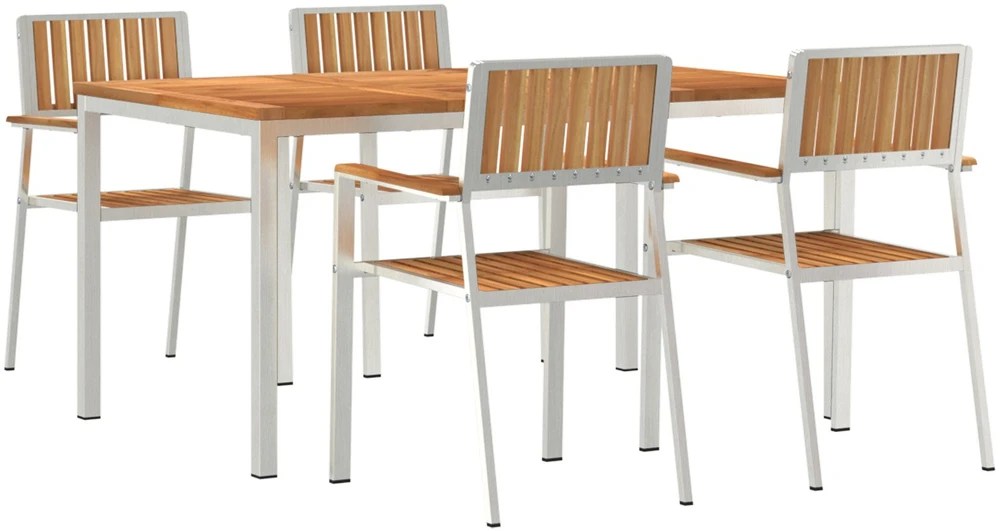Lauko valgomojo komplektas 5 vnt. 150 x 90 x 75 cm