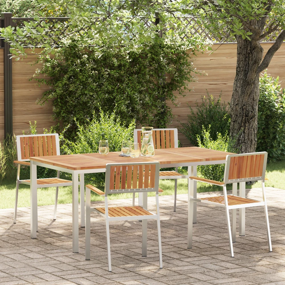 Lauko valgomojo komplektas 5 vnt. 180 x 90 x 75 cm