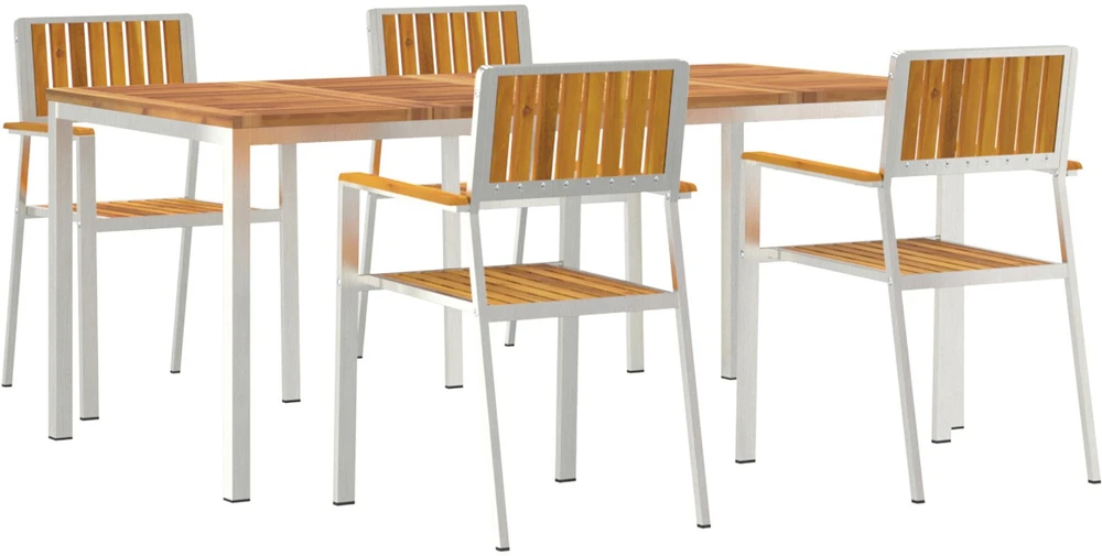 Lauko valgomojo komplektas 5 vnt. 180 x 90 x 75 cm