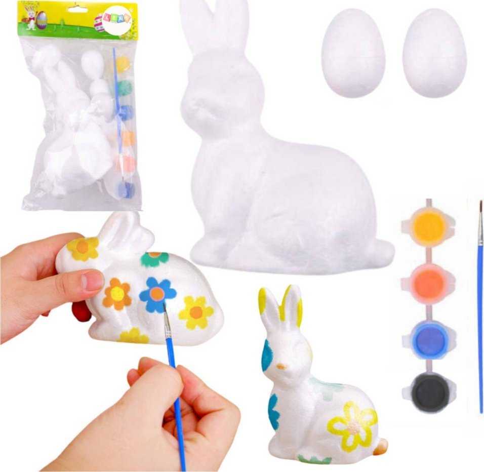 „Lean Toys“ rinkinys putplasčio ornamentų dažymui, zuikio kiaušinių dažai (2 vnt.)