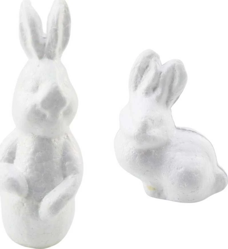 Lean Toys Rinkinys Putplasčio dekoracijų rinkinys, 4 zuikučiai, teptukas