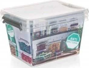 Orplast Antibakterinis 2 vnt. maisto indelių su sidabrino mikrodalelėmis, su dangteliu ir spaustukais rinkinys, 2 l